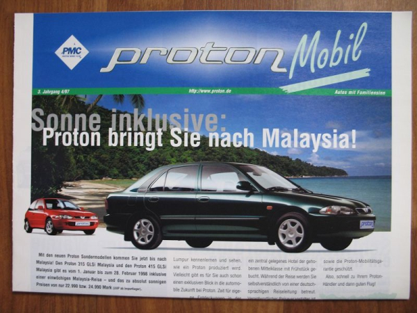 Proton Mobil, 300-er, 400-er Serie, Satria Cabrio, Prospekt von 1997, #193