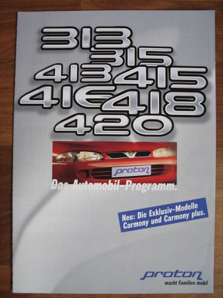 Proton, 300-er, 400-er Serie, Carmony plus, Prospekt von 1997, #192