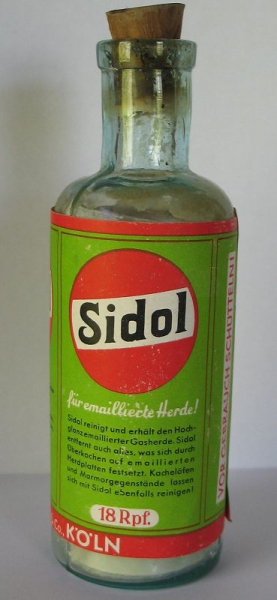 Sidol Nr. 4, SIDOL- Werke, Siegel & Co. Köln, Glasflasche