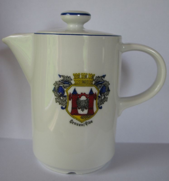 Kännchen, Mokkakanne, Lenzen an der Elbe, Kahla Porzellan, DDR