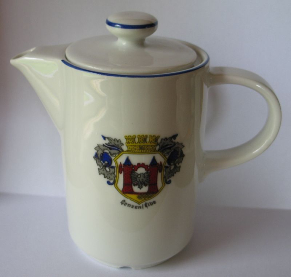 Kännchen, Mokkakanne, Lenzen an der Elbe, Kahla Porzellan, DDR