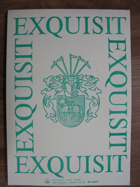 Schreibblock "Exquisit", A4, 50 Blatt, unliniert, DDR 70-er Jahre