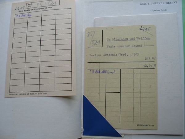 Um Olbernhau und Seiffen, DDR 1985, Buch aus der Reihe "Werte unserer Heimat"