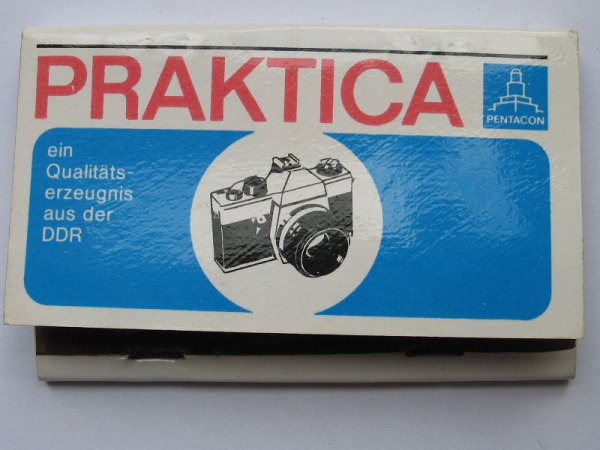 Praktica, Pentacon, Pentakta, Streichholzbrief, Streichholzheftchen