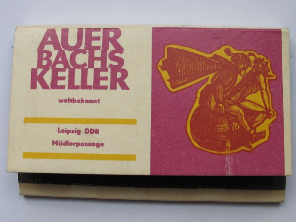 Auerbachs Keller Leipzig, Streichholzbrief, Streichholzheftchen, DDR