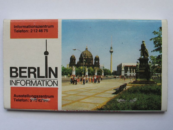 750 Jahre Berlin, Streichholzbrief, Streichholzheftchen, DDR
