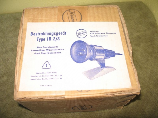 Bestrahlungsgerät, Infrarotstrahler, DDR