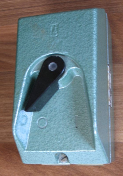 Gehäuse für Motorschutzschalter, Schalter, Aluguss, DDR, unbenutzt