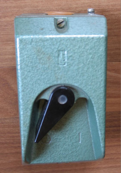 Gehäuse für Motorschutzschalter, Schalter, Aluguss, DDR, unbenutzt