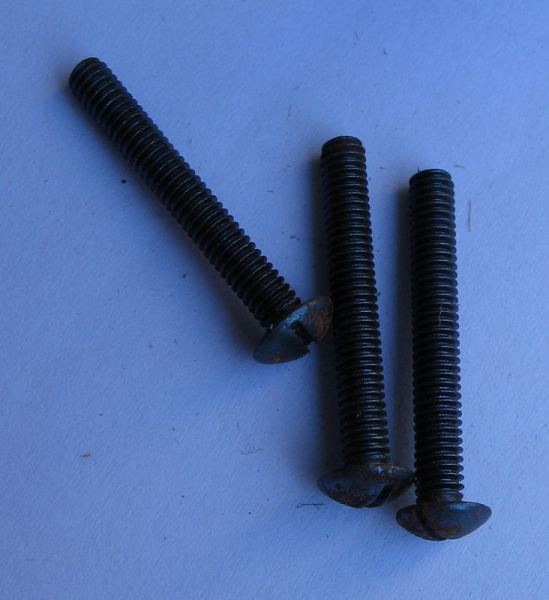 20 Blauschrauben, Dübelschrauben, 30-er Jahre, 25 mm, #2