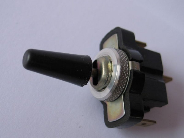 Kippschalter SKP/2EF, 10 A, schwarzer Schaltknopf, unbenutzt, #8