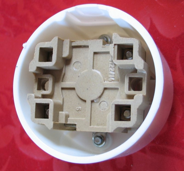 Aufbau-Aus-Schalter, Wippenschalter 2-polig, Aufputz, hell, rund, #271