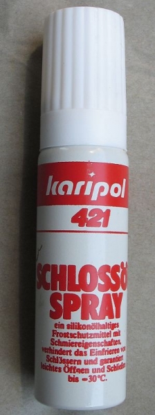 Schloß Öl Spray, Schlossöl-Spray, Karipol 421, DDR, unbenutzt