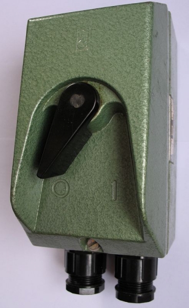 Motorschutzschalter, Schalter, Aluguss, DDR, 0,6 bis 1 Ampere