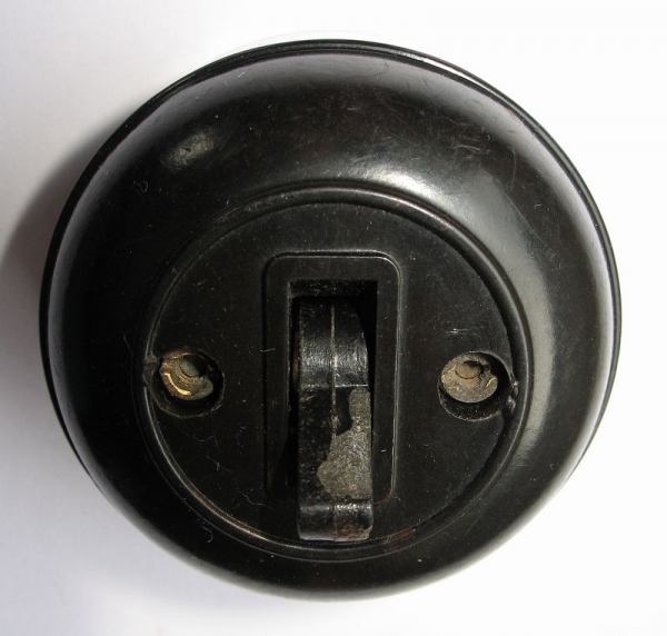 Ausschalter, Kippschalter, Bakelit, unbenutzt, #307