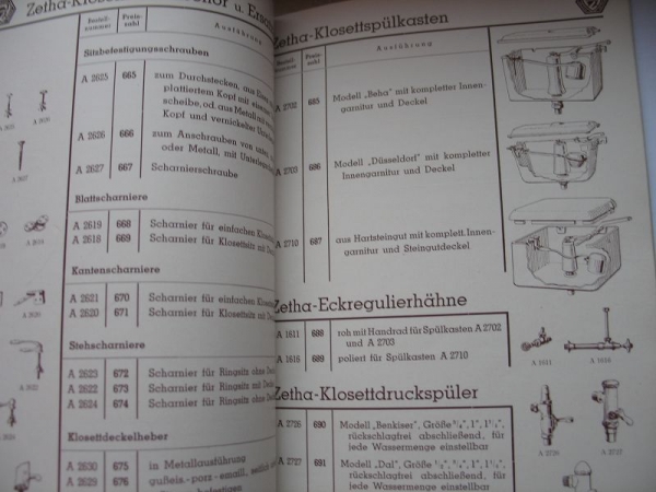 ZETHA Handbuch Sanitärer Artikel, Zeppernick & Hartz AG Dresden, 30-er Jahre, #2