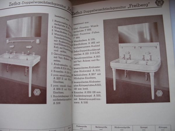 ZETHA Handbuch Sanitärer Artikel, Zeppernick & Hartz AG Dresden, 30-er Jahre, #2