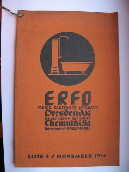 ERFO Fabrik Sanitärer Apparate, Dresden, Chemnitz, 1934, #2