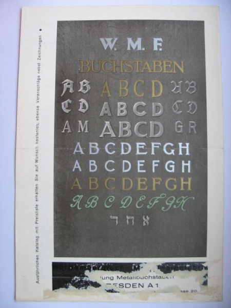 WMF - Buchstaben, Lettern, um 1930