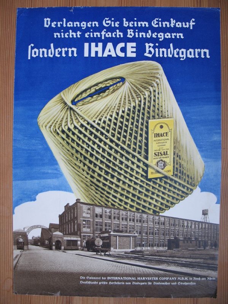 IHACE Bindegarn Neuß am Main, International Harvester Company M.B.H., Prospekt 30-er Jahre