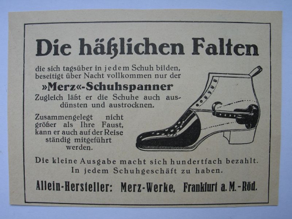 Merz- Werke Frankfurt, Schuhspanner, #1927/1