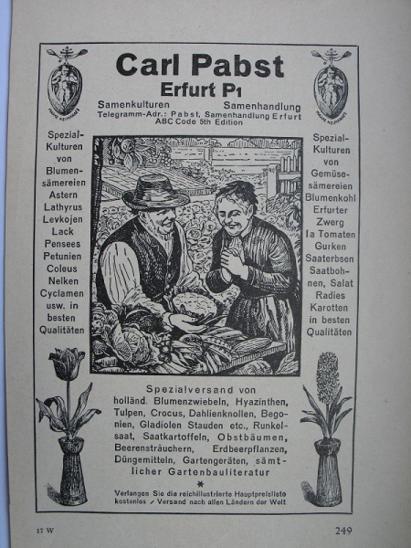 Carl Pabst Erfurt, Samenhandlung, #1927/1