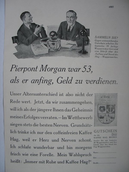 Kaffee HAG, Pierpont Morgan, #1939/1