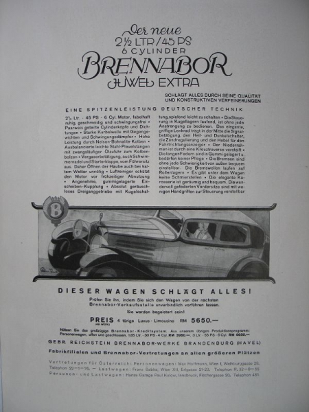 Brennabor Juwel Extra, Gebr. Reichstein Brandenburg, #1930/1