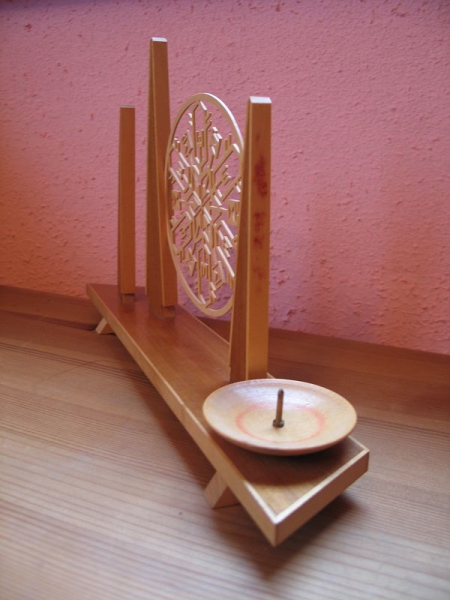 Kerzenleuchter aus Holz, KM oder MK, DDR 60-er Jahre