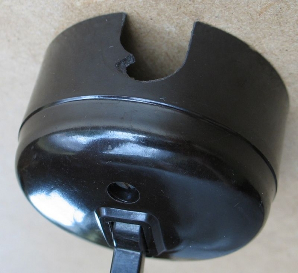 Ausschalter, Bakelit, rund, AP, dunkel, #116*