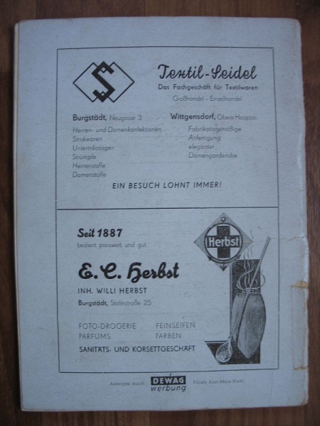 500 Jahrfeier und Heimatfest Burgstädt, 1954