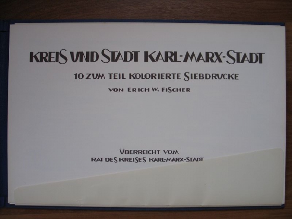 Kreis und Stadt Karl-Marx-Stadt, Siebdrucke von Erich W. Fischer