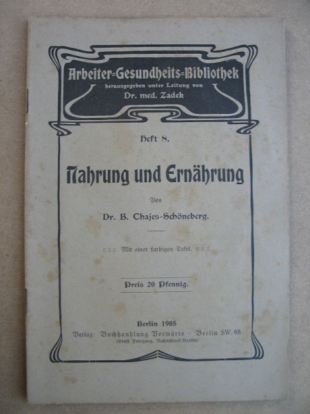 Nahrung und Ernährung, 1905