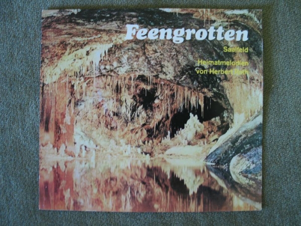 Feengrotten Saalfeld, Prospekt, Schallplatte Herbert Roth + Autogramm
