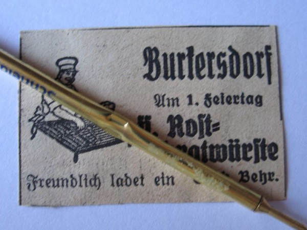 Erich Behr Burkersdorf, Rostbratwürste, Inserat, # 1939/2