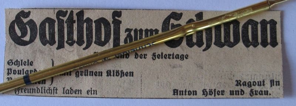 Gasthof zum Schwan, Anton Höfer, Weida ?, Inserat, #1939/2