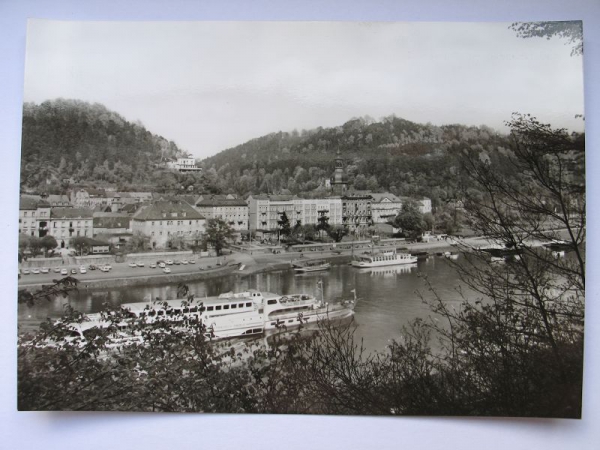 Bad Schandau mit Bahnhofsfähre, 1974, #125