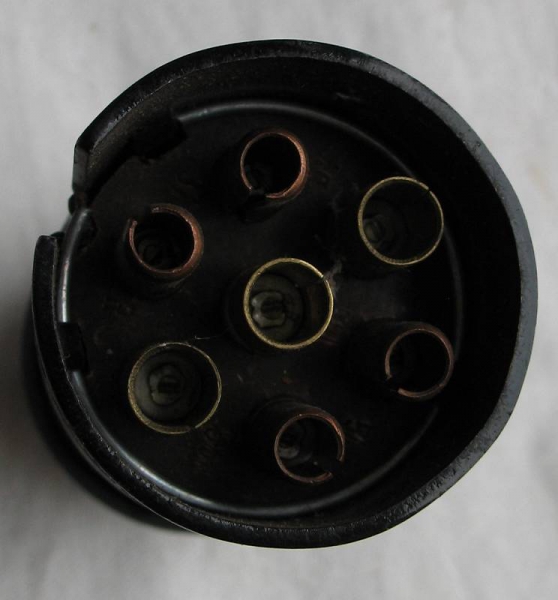 Stecker 7-polig, für Anhänger oder Wohnwagen, DDR, unbenutzt, #2