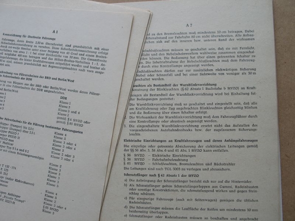 Informationen für die technische Kontrolle und Überprüfung von Kraftfahrzeugen und Anhängern, Gera 1975