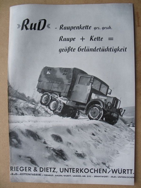 Prospekt RuD, Rieger & Dietz Unterkochen, Einheitsdiesel ?, 1940