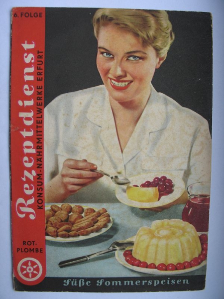 Rot-Plombe Rezeptdienst, Konsum Nährmittelwerke Erfurt, 6. Folge, 1958