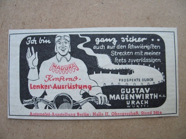 MAGURA, Gustav Magenwirth KG Urach, 1937 #1