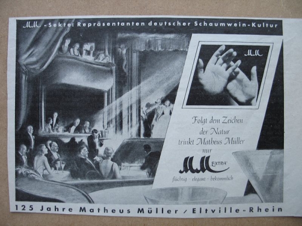MM Sekt, Matheus Müller Eltville- Rhein, 1937 #1