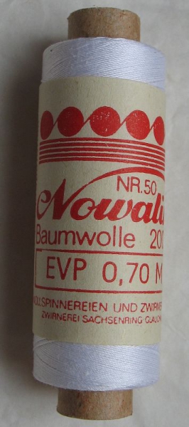 Nowalin Nr. 50, Nähgarn Weiß, Garn, DDR 70-er Jahre, #1