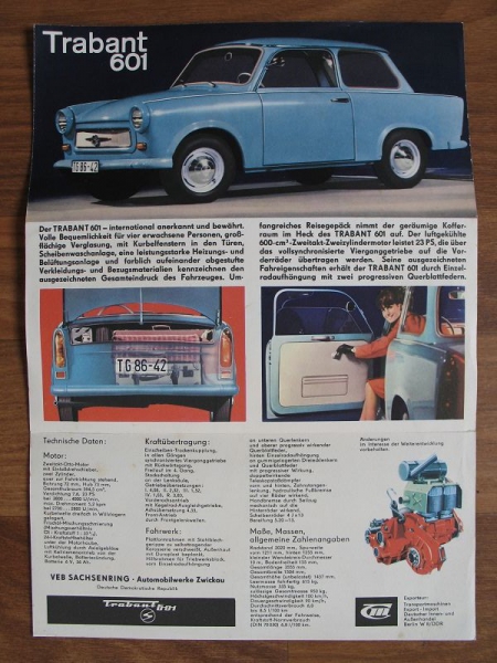 Prospekt Trabant 601, 1964, #2
