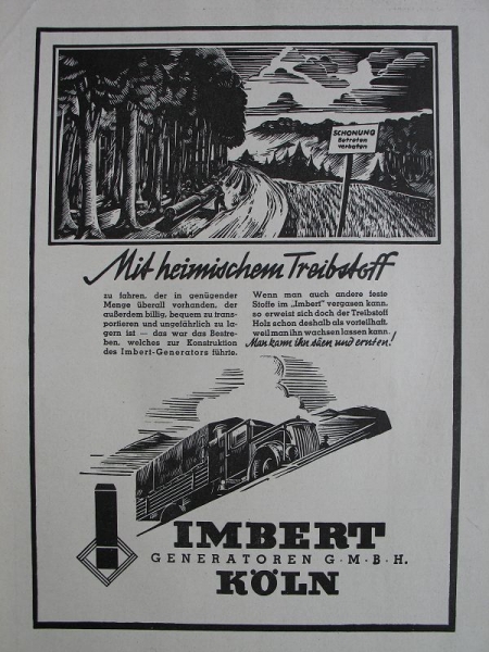 Imbert Generatoren GMBH Köln, Mit heimischen Treibstoff, 1941 #3