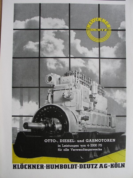 Klöckner- Humboldt- Deutz AG Köln, Otto- Diesel- und Gasmotoren 4- 2000 PS, 1941 #3