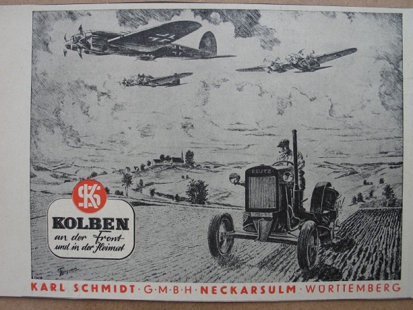 Karl Schmidt Neckarsulm, Kolben, Deutz Traktor, 1941 #2