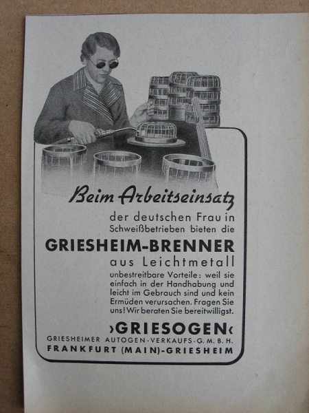 Griesogen Griesheim- Brenner, Frankfurt, 1941 #1