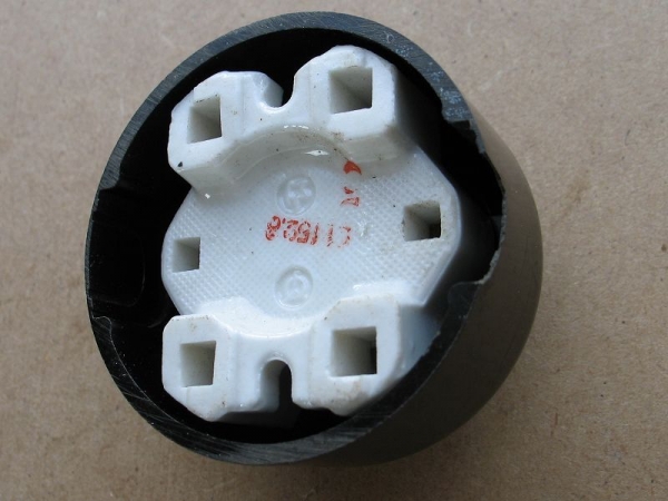 Serienschalter, Bakelit, rund, AP, dunkel, #242*